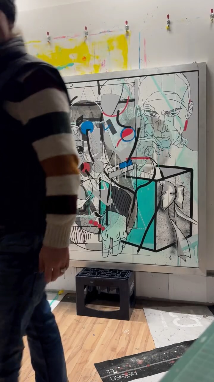 WOF PR-6-Grid & Manga 600, „Six-Seven“ 140x140cm, 2025 This time, I fucked up early and...